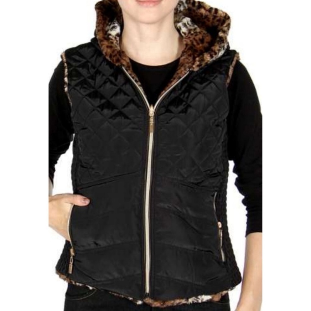 Quilted reversible vest